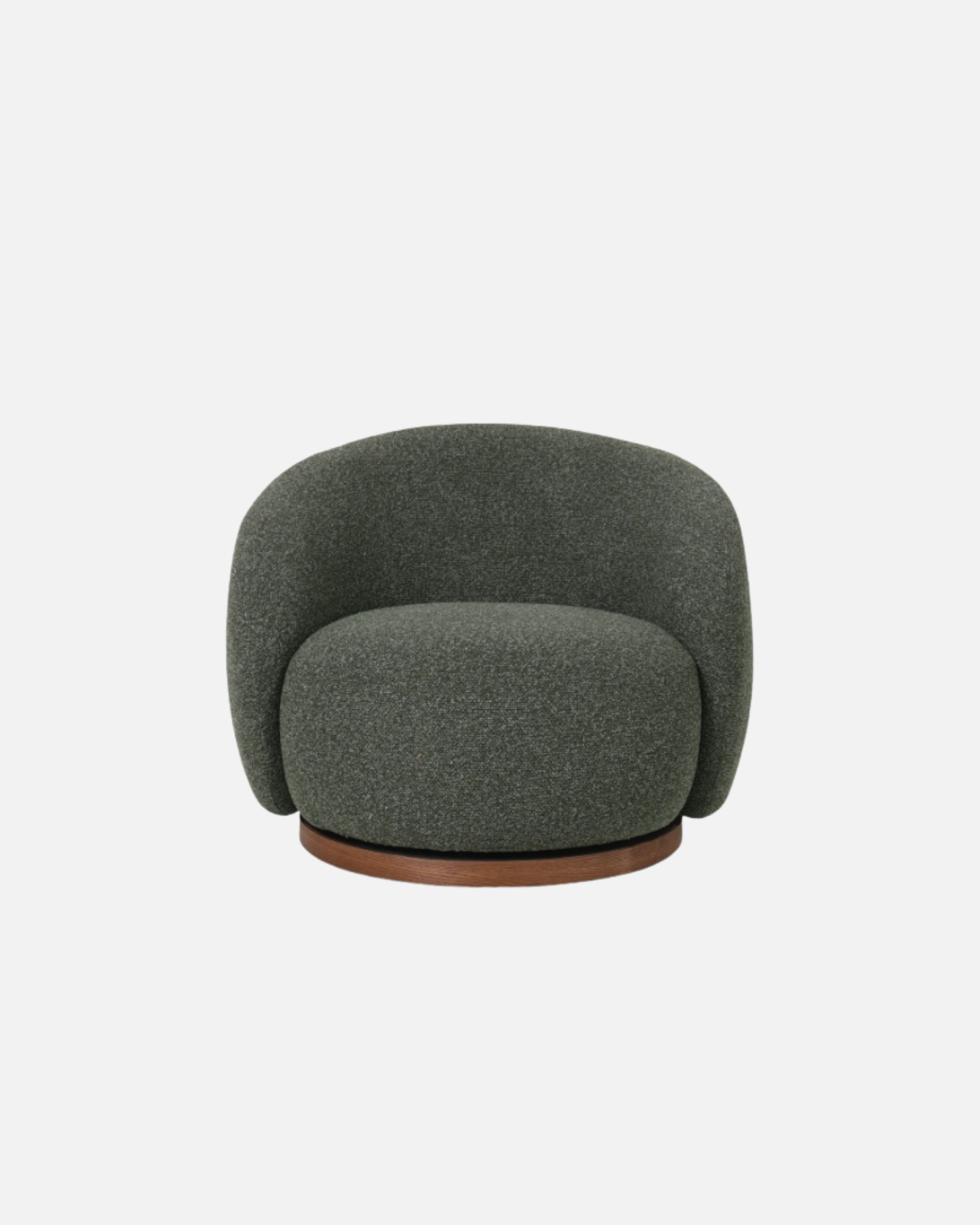 French Swivel Chair Wooden Trim